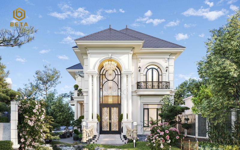 50+ Mẫu thiết kế biệt thự 2 tầng tân cổ điển đẹp, chuẩn Châu Âu