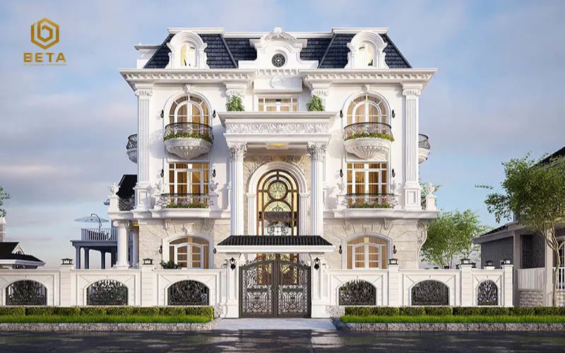 99+ Mẫu thiết kế biệt thự 3 tầng tân cổ điển đẹp, sang trọng năm 2026