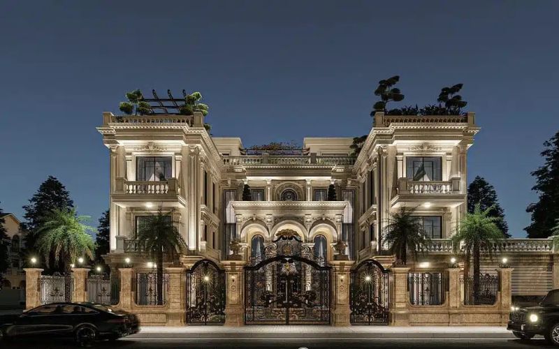 99+ Mẫu thiết kế biệt thự 3 tầng tân cổ điển đẹp, sang trọng năm 2026