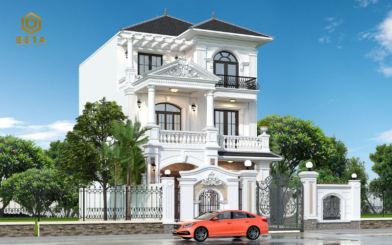 99+ Mẫu thiết kế biệt thự 3 tầng tân cổ điển đẹp, sang trọng năm 2026