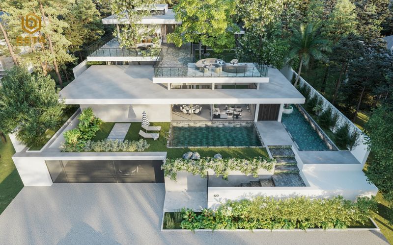 40+ Mẫu thiết kế biệt thự sân vườn có nội thất đẹp chuẩn xanh