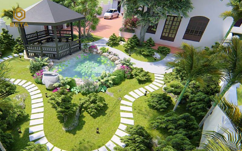 40+ Mẫu thiết kế biệt thự sân vườn có nội thất đẹp chuẩn xanh