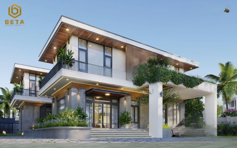 Biệt thự nhà vườn 150m2 có sân vườn Tropical