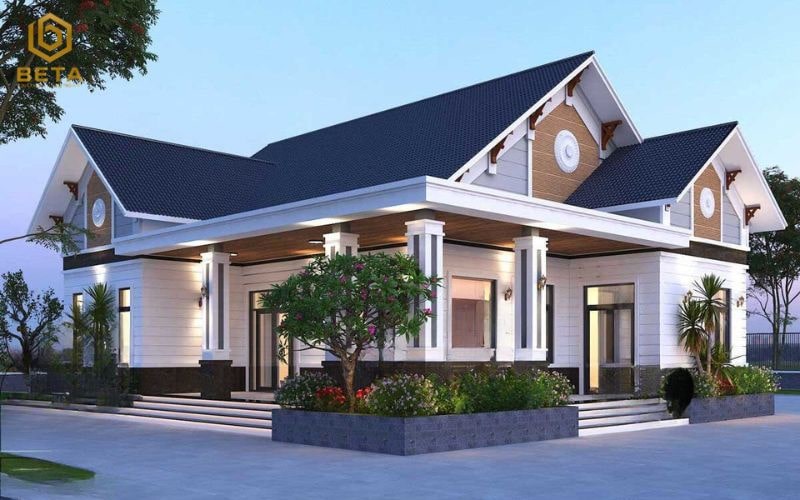 Biệt thự nhà vườn 150m2 mái Thái