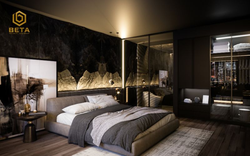 Phòng ngủ biệt thự phong cách quyến rũ, thanh lịch